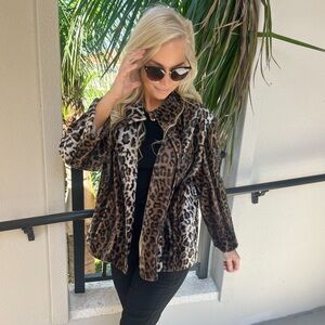 Cheetah print winter coat